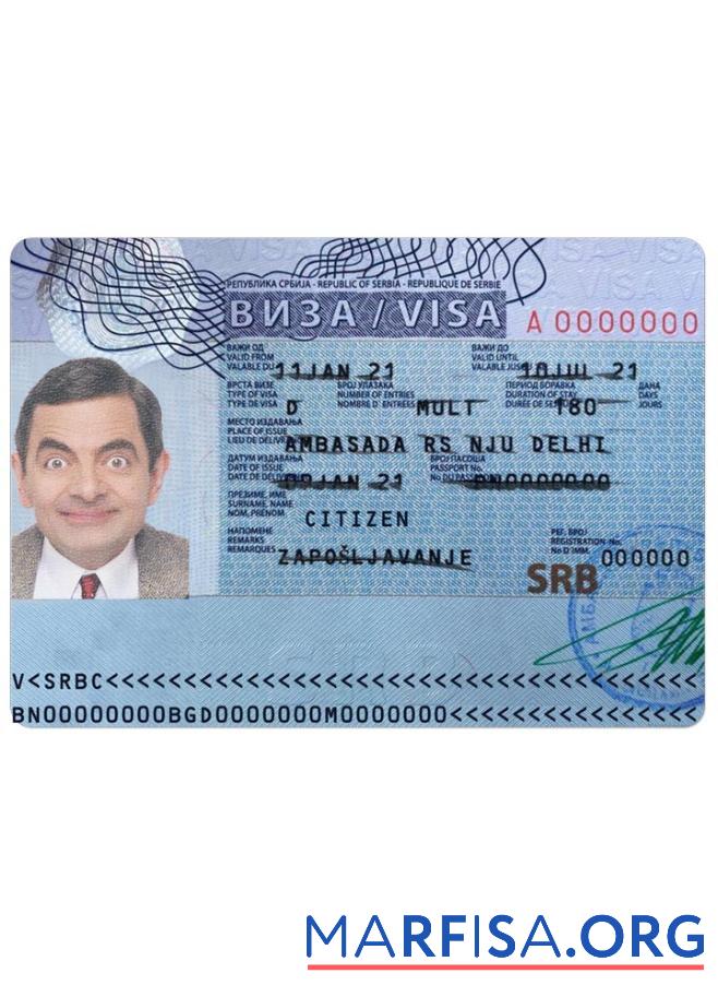 Downloadable Serbia visa download for verification